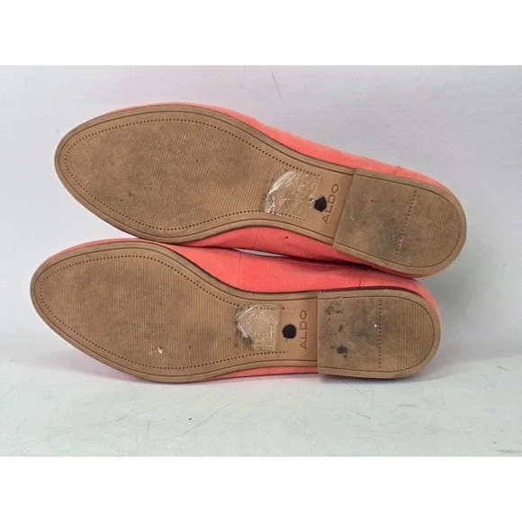 Aldo Joeya Loafers Women's Size 8 Orange Suede Slip On Pointed Toe Shoes - Picture 13 of 16